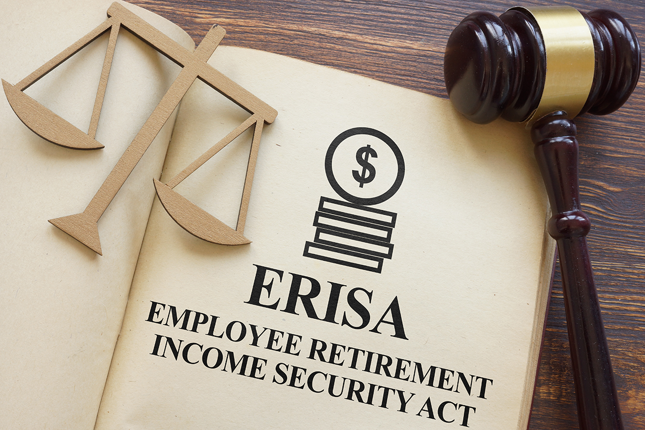 Page of Book with title Employee Retirement Income Security Act ERISA